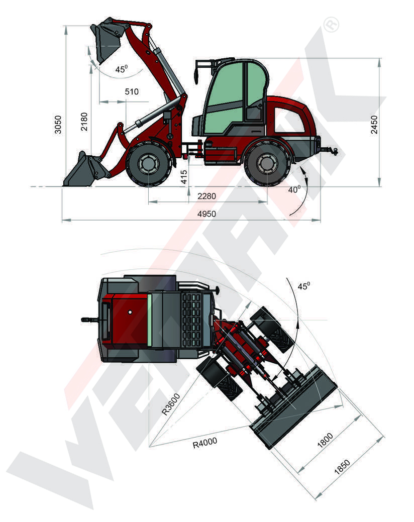 Wiellader 816 – 1600 kg hefvermogen